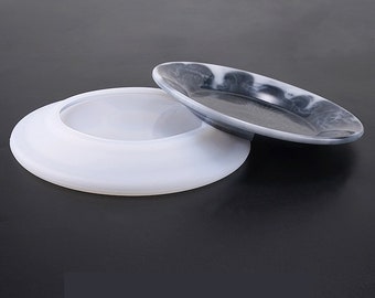 Round Flat Bottom Dish Crystal Epoxy Mold Dish Silicone Mold