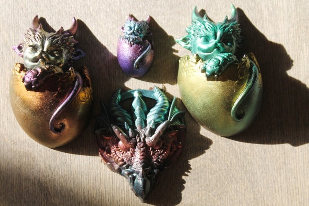 Small 3D Dragon Head Silicone Mold Resin Epoxy Craft Polymer Clay Craft DIY  Ornament Jewelry Gypsum Candle Making Tool 