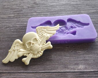 Wings Skeleton Skull Cake Silicone Molds Halloween Fondant Cake Decorating Tools Candy Chocolate Gumpaste Mould