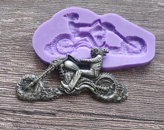 Skull Motorcycle  Silicone Molds Cake Mold Fondant Cake Decoration Tool Silicone Soap Mold Chocolate Baking Tools