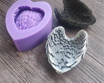 Angel Wings Silicone Soap Mold DIY Handmade Soap Tool Plaster Fondant Mold Chocolate Mold Cake Decoration