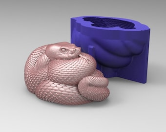 3D Orm Ljusform Chokladkaka Bakform Orm Hartsform Kakfondant Verktyg Handgjord Tvål Gipsform