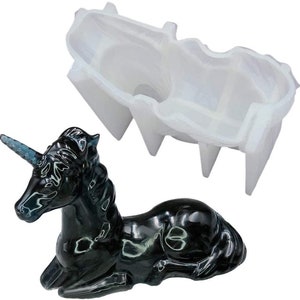 3D Unicorn Shaped Resin Mold Unicorn Silicone Epoxy Resin Casting Molds for Handmade Resin Crafts DIY Soap Candle Plaster Making