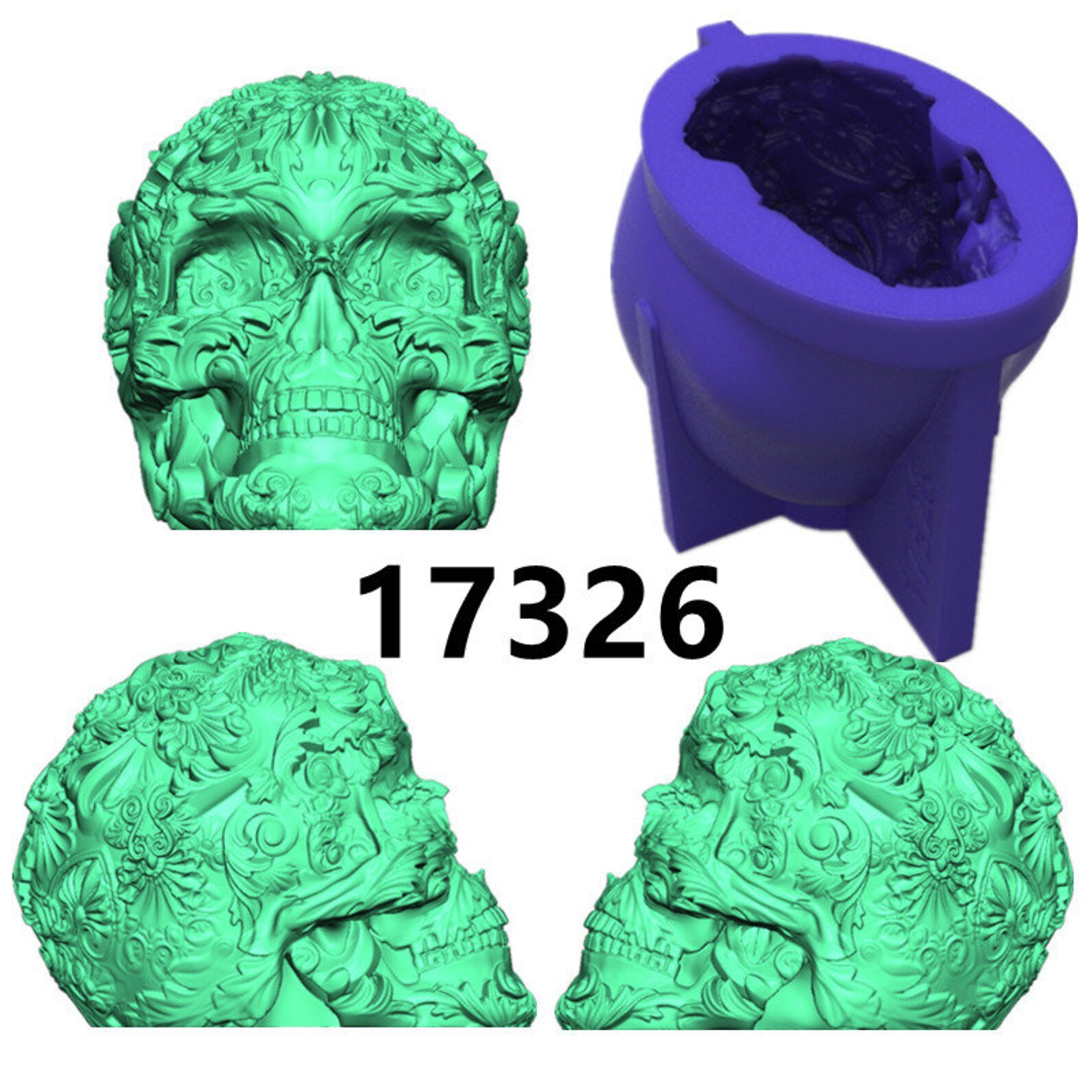 Skull Silicone Molds 3D Skull Candle Mold Soap Mold Epoxy Etsy