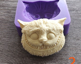 Cheshire Cat Silicone Mold, Fondant Cake Chocolate Jewelry Mould