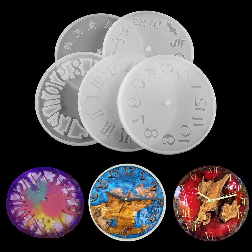 Clock Mold Epoxy Resin Tray Mold Clock Craft Making Mould Etsy