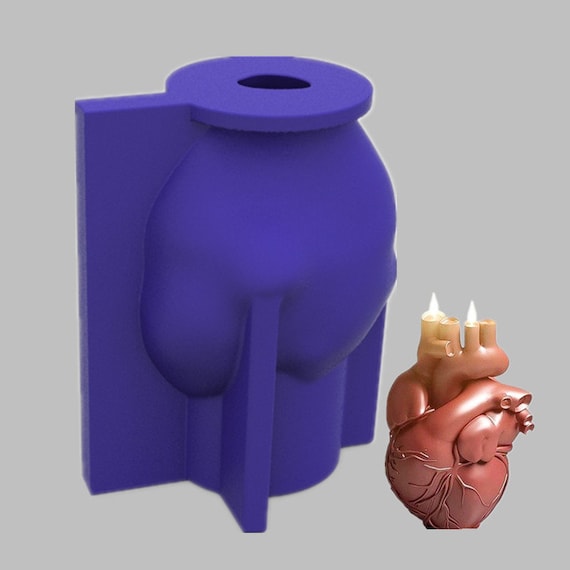 ESEDAGE Organ Mold Heart Candle Mold Organ Heart Resin Casting Mold Soap Making Molds Silicone Mold for Candle Home Decorate Mold Candle Making Mold 3D