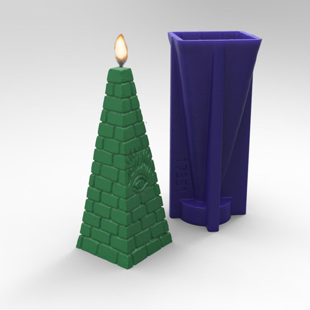 3D Pyramid Candle Mold Creativity Bricks Soap Mold Halloween Etsy
