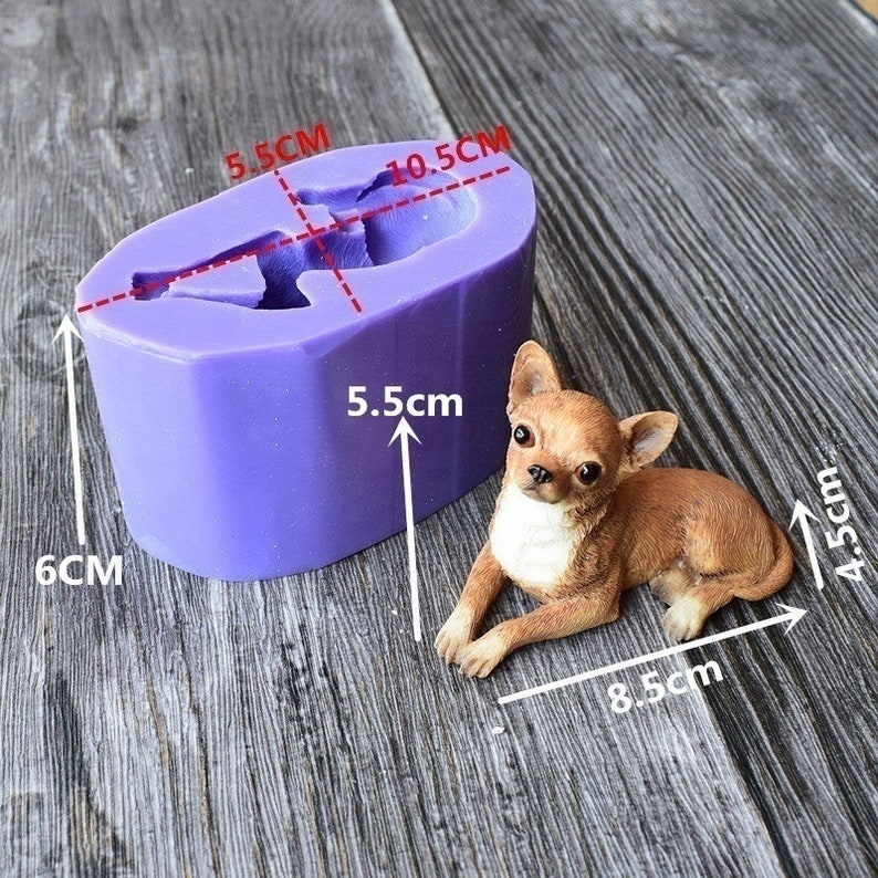 3D Hund Silikon Form Mops Französisch Hund Schokolade Kuchen Etsy