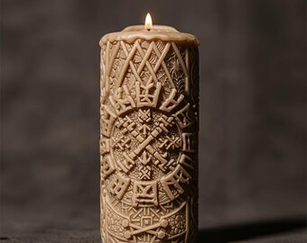 Suitable for Use with Wax Vintage Viking Rune Mold  Viking Rune Letters & Runes, Irregular Shape Silicone Frame for DIY Scented Candles Mold