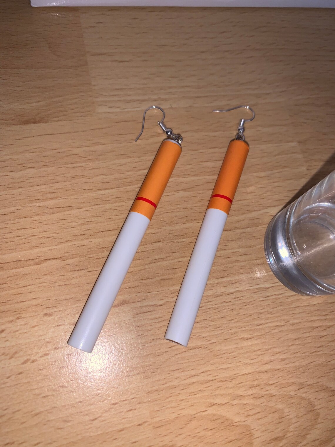 Cigarette wacky funky earrings funny earrings weird novelty Etsy