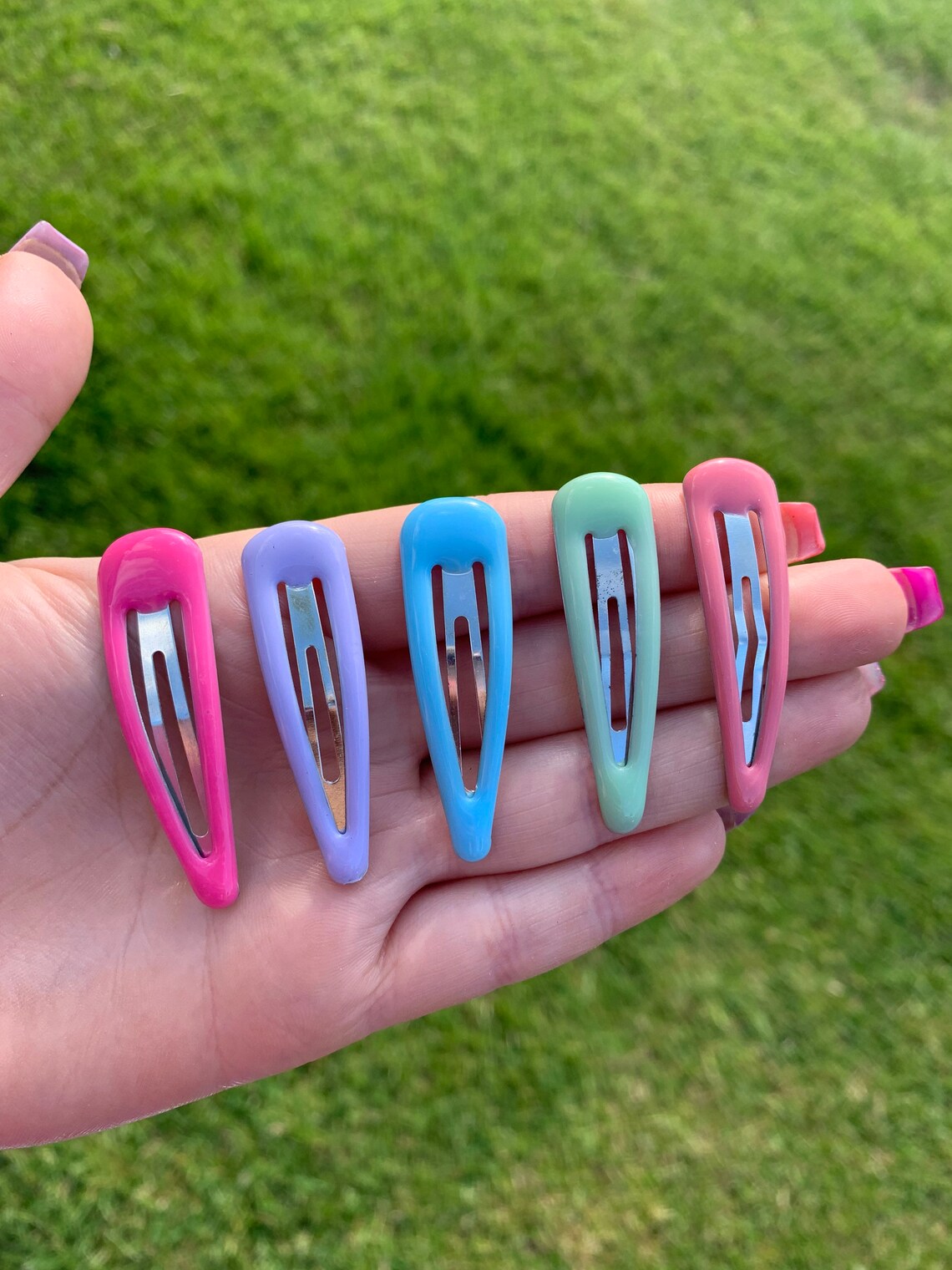 Pastel 5 pcs rainbow slides hair clips 90s 80s style weird Etsy