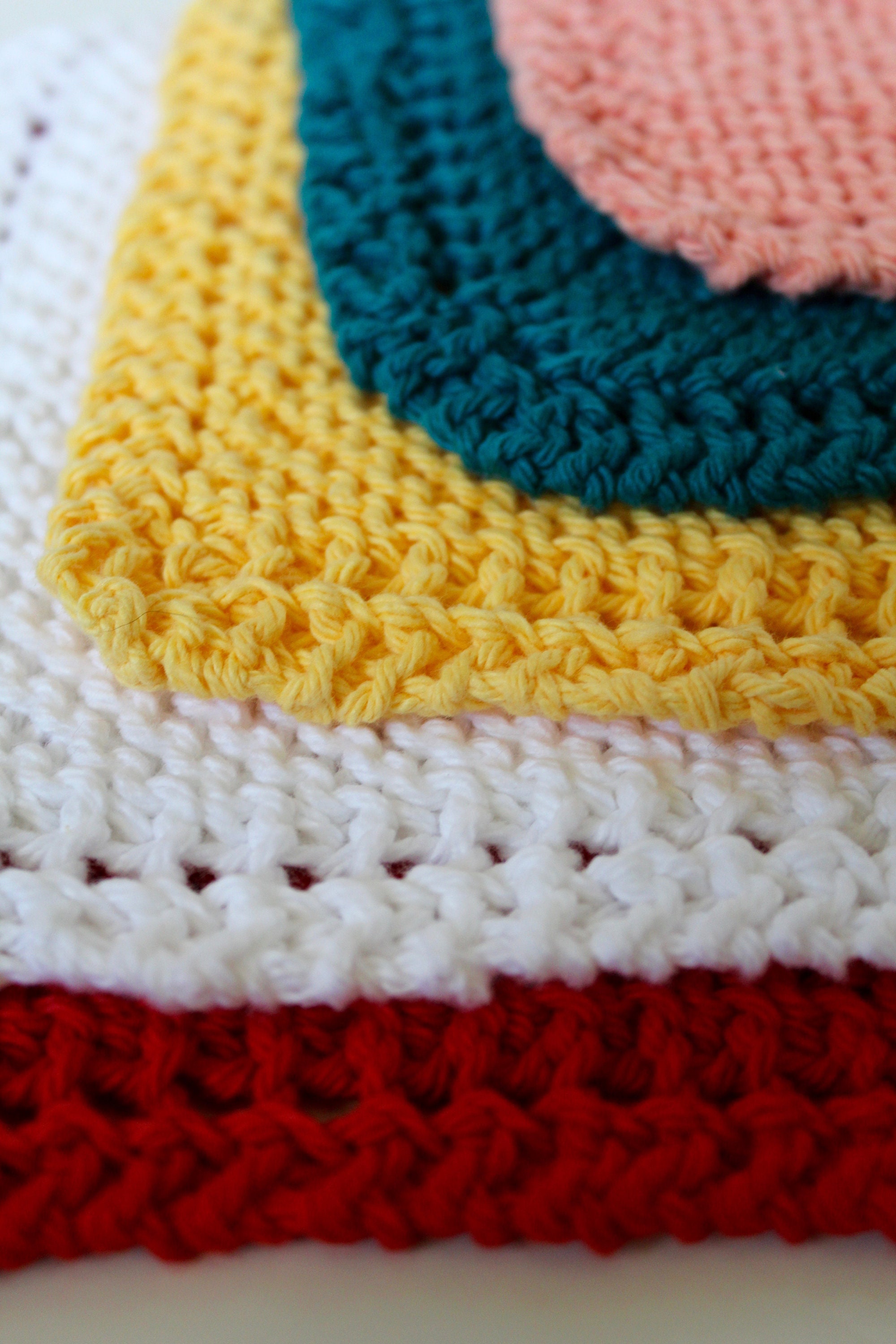 Handmade Knitted Kitchen Dishclothknit Washcloth100 Etsy