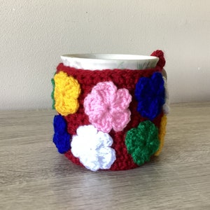 Crochet Coffee Mug Cosy, Cozy and Coffee Sleeve, Perfect Coffee Gift, Colourful Cosies