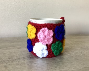 Crochet Coffee Mug Cosy, Cozy and Coffee Sleeve, Perfect Coffee Gift, Colourful Cosies