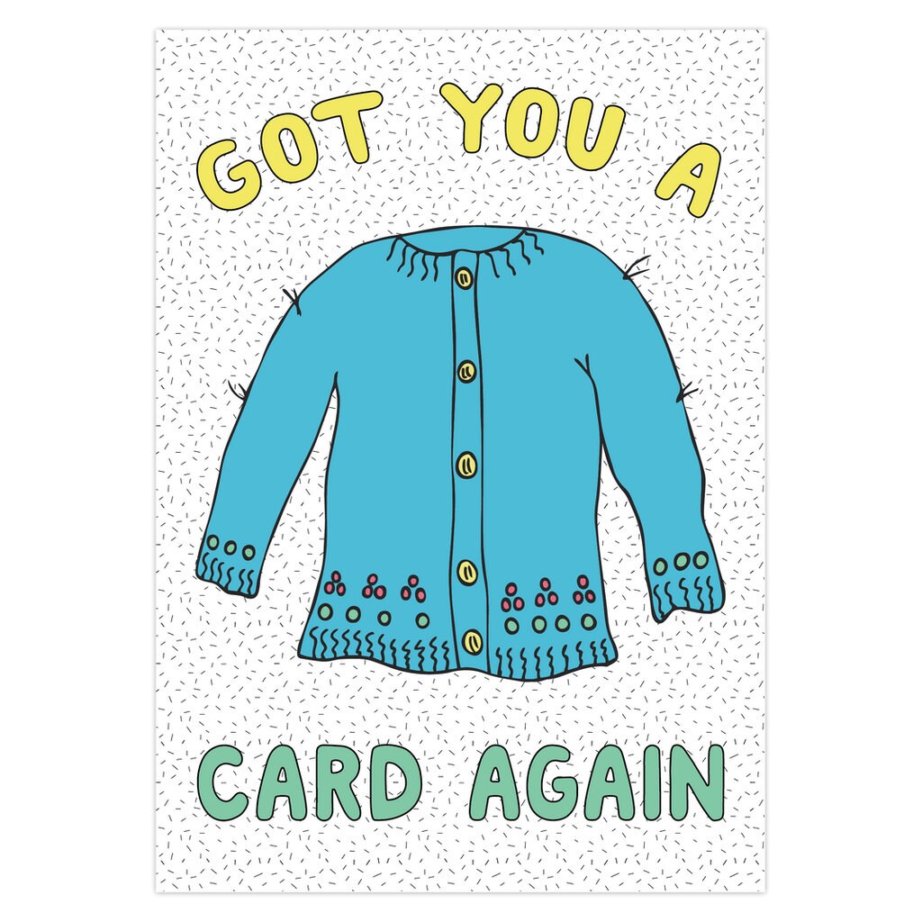 Funny Cardigan Card Funny Birthday 