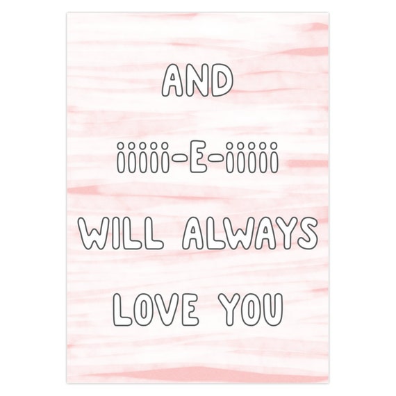 And I Will Always Love You Card Funny Valentine's Day - Etsy And I Will Always Love You Card Funny Valentine's Day - Etsy