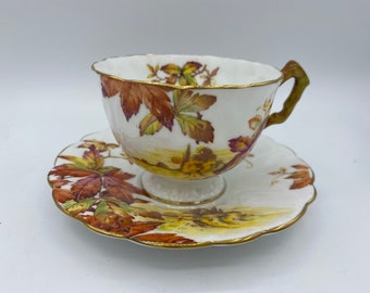 Aynsley cup and saucer 765788 autumn scene