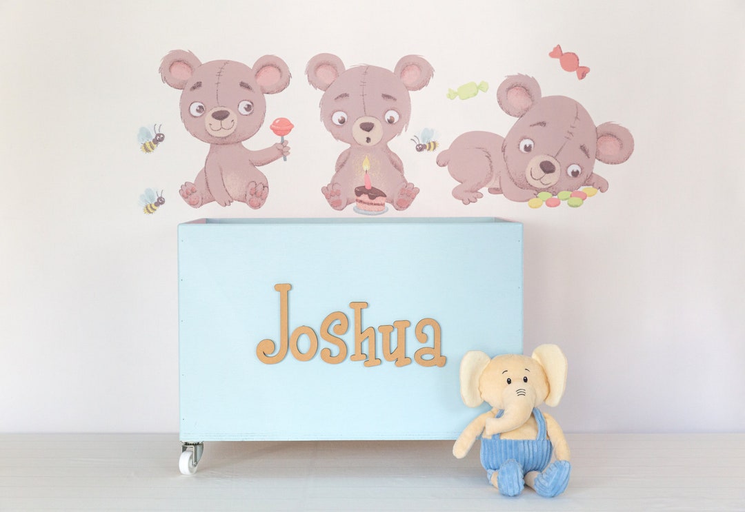 Teddy Bear Decals Nursery Wall Decals Fabric Nursery Wall Decals Teddy