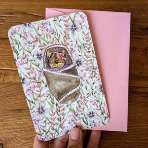 Biglietto d'auguri per neonati dipinto a mano / Biglietto d'auguri personalizzato per neonati / Baby shower, annuncio di nascita, congratulazioni alla neomamma