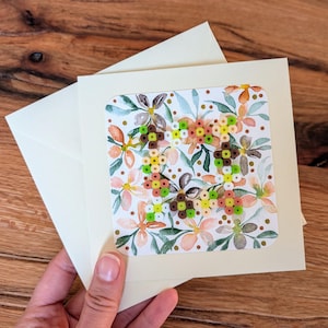 Tarjeta de felicitación inspirada en la naturaleza: ¡perfecta para cumpleaños, aniversarios o agradecimientos! Diseño delicado, regalo artístico para amantes de las flores