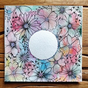 Carte d'anniversaire fleurs joyeuses | personnalisée peinte à la main | Salutations pour maman, grand-mère, soeur | Couleurs pastel