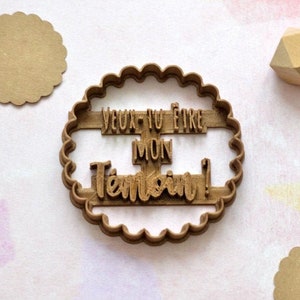 Cookie Cutter Messaggio Vuoi essere il mio testimone - Wedding Cookie Cutter