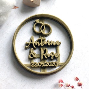 Custom Wedding Wedding Cookie Cookie Cookie Cutter. Cookie cutter Wedding with first names.