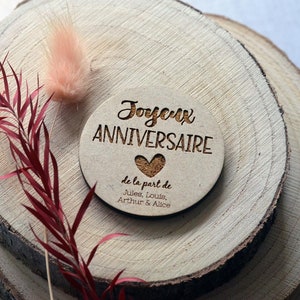 Benutzerdefinierte Holzmagnet Happy Birthday. Personalisiertes Geburtstagsgeschenk. Geburtstagsmagnet Vorname
