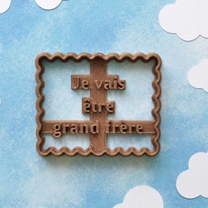 I&#39;m going to be a big brother cookie cutter. Petit beurre cookie cutter. Pregnancy announcement. Babyshower cookie cutter. Birth
