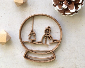 Christmas Snow Globe Cookie Cutter - Snowman Cookie Cutter. Christmas Cookies. Christmas Cookie Cutter.