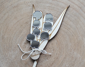 Wooden Lily of the Valley Sprig - Wooden Flower Bouquet for Mother's Day - May Day Gift. Labor Day/ Lucky Lily of the Valley