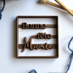 Happy Mother&#39;s Day cookie cutter. Grandmother&#39;s Day cookie cutter. Petit beurre Message cookie cutter.