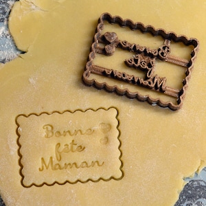 Happy Mother&#39;s Day cookie cutter. Mother&#39;s Day cookie cutter. Petit beurre Message cookie cutter.
