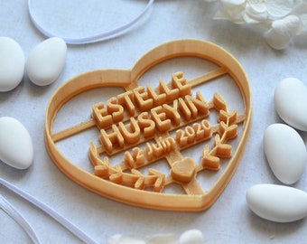 Cookie Cutter Personalisiertes Hochzeitsherz - Cookie Cutter mit Vornamen. Ausstecher Herz mit Vornamen. Hochzeit Cookie Cutter.