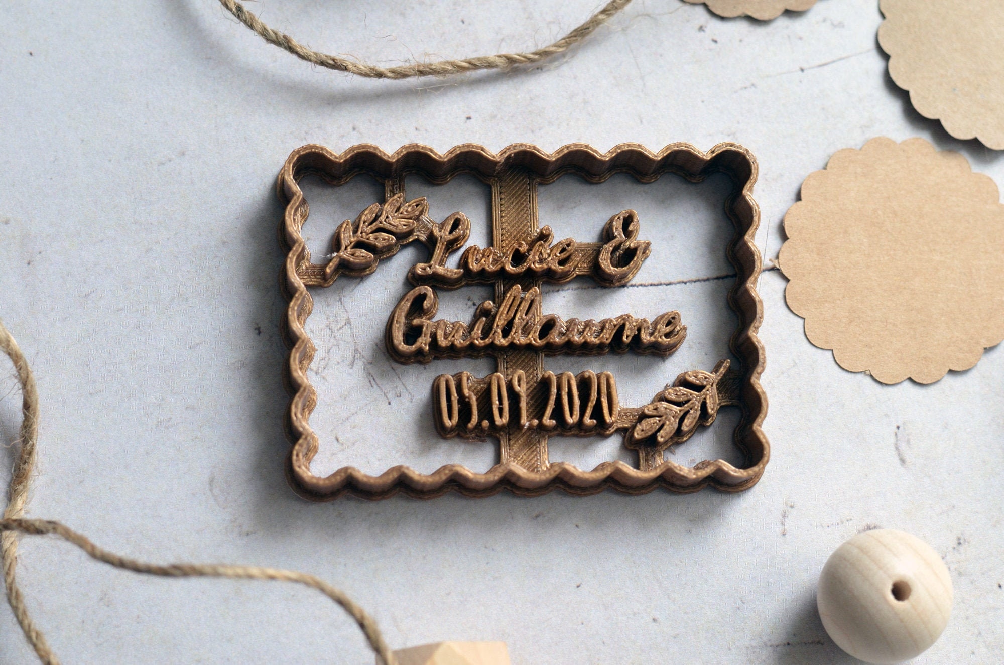 Personalised Wedding Cookie Taker With First Names Butter Etsy Ireland