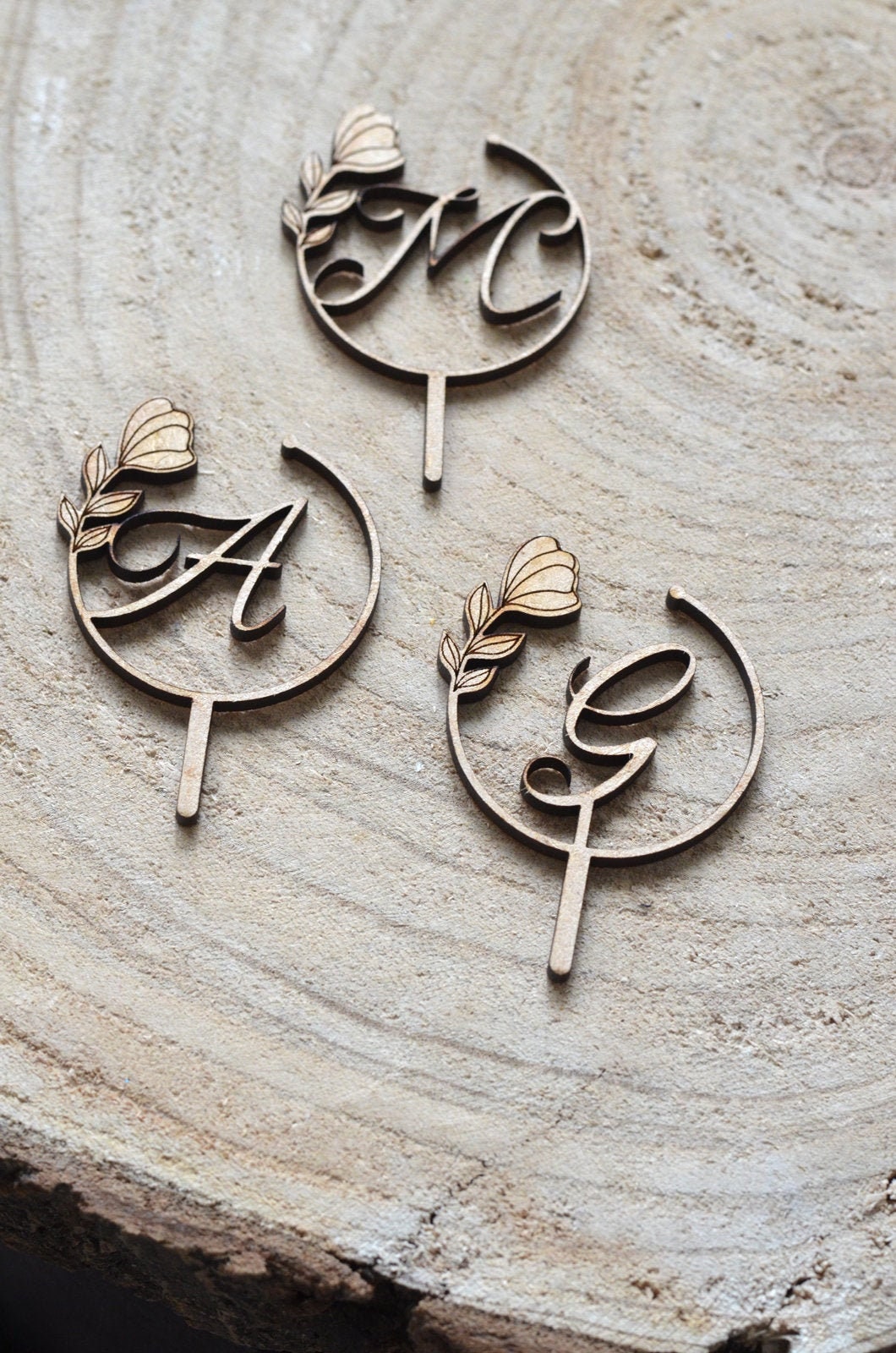 Mini Cake Topper Topper de pastel de madera Decoración de