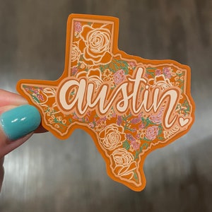 Austin Texas UT University of Texas Longhorns Floral Sticker