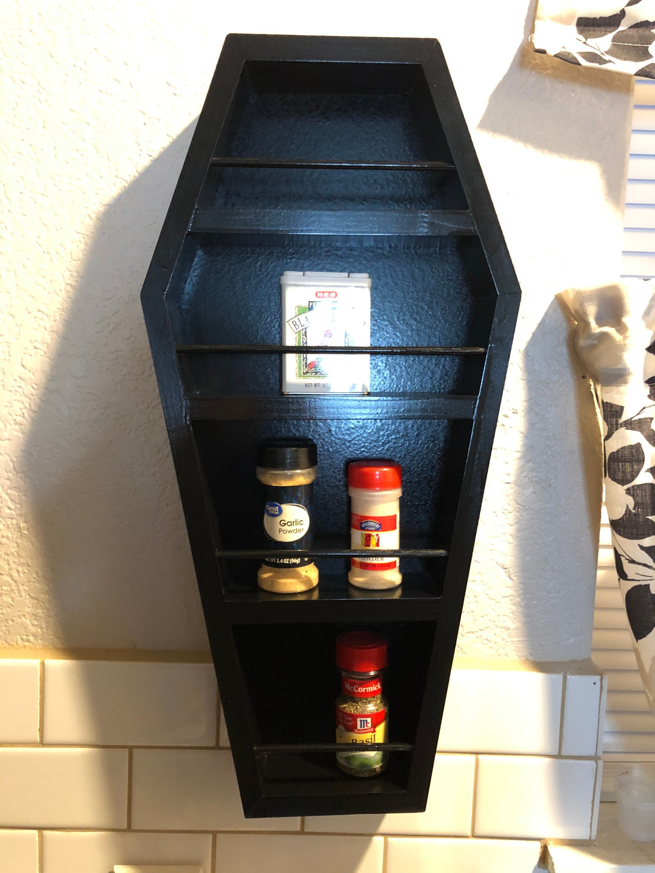 Coffin shelf Coffin spice rack gothic decor Etsy