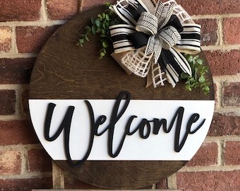 Front Door Decor, Wooden Door Hanger, Welcome Wreath, Home Sweet Home Front Door Sign, Porch Decor, Porch Sign, Front Door Sign, Home Gift