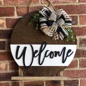 Front Door Decor, Wooden Door Hanger, Welcome Wreath, Home Sweet Home Front Door Sign, Porch Decor, Porch Sign, Front Door Sign, Home Gift