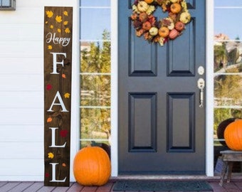 Fall Welcome Sign for Front Porch, Happy Fall Y’all Welcome Porch Sign, Fall Front Door Sign, Outdoor Fall Decor, Porch Decor, New Home Gift