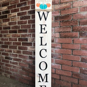 Fall Porch Sign, Welcome Sign for Front Porch, Hello Pumpkin Sign, Fall Sign for Front Door, Front Porch Decor, Fall Sign, Happy Fall Sign