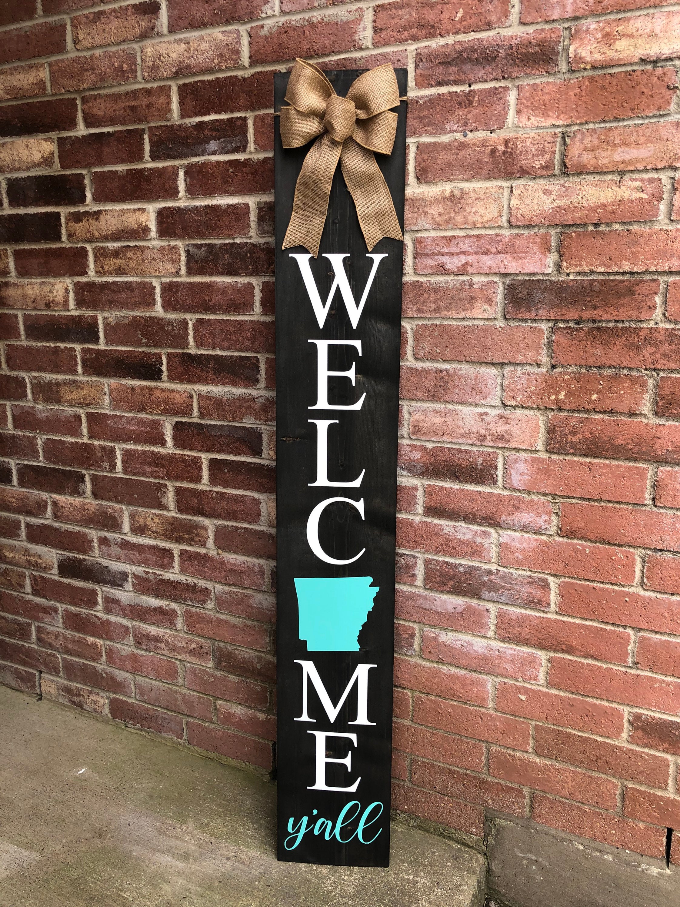 Welcome Ohio Wood Porch Sign, Front Door Porch Sign, Housewarming Gift, Outdoor Decor