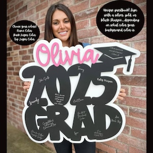 Graduation Guest Book Sign, Grad Party Decor, Class of 2025 Grad Sign, Congrats Grad Wooden Name Sign, 2026 Senior, Graduation Gift for Her