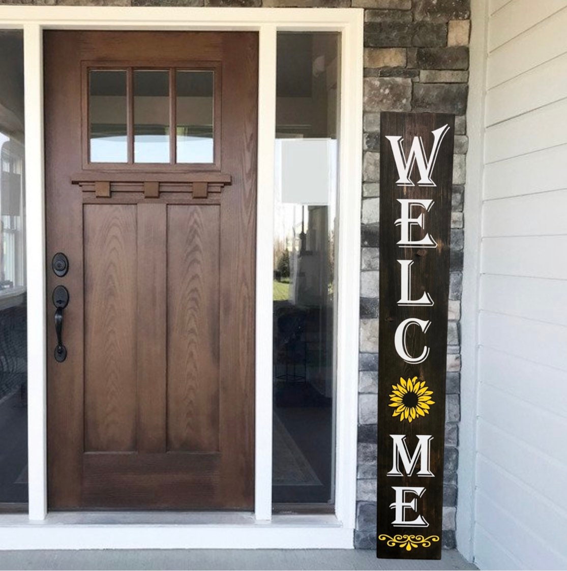 Welcome Porch Sign, Sunflower Porch Sign, Wood Sign, Welcome Sign, Porch Sign, Porch Decor, Outdoor Decor, Summer Sign, Housewarming Gift