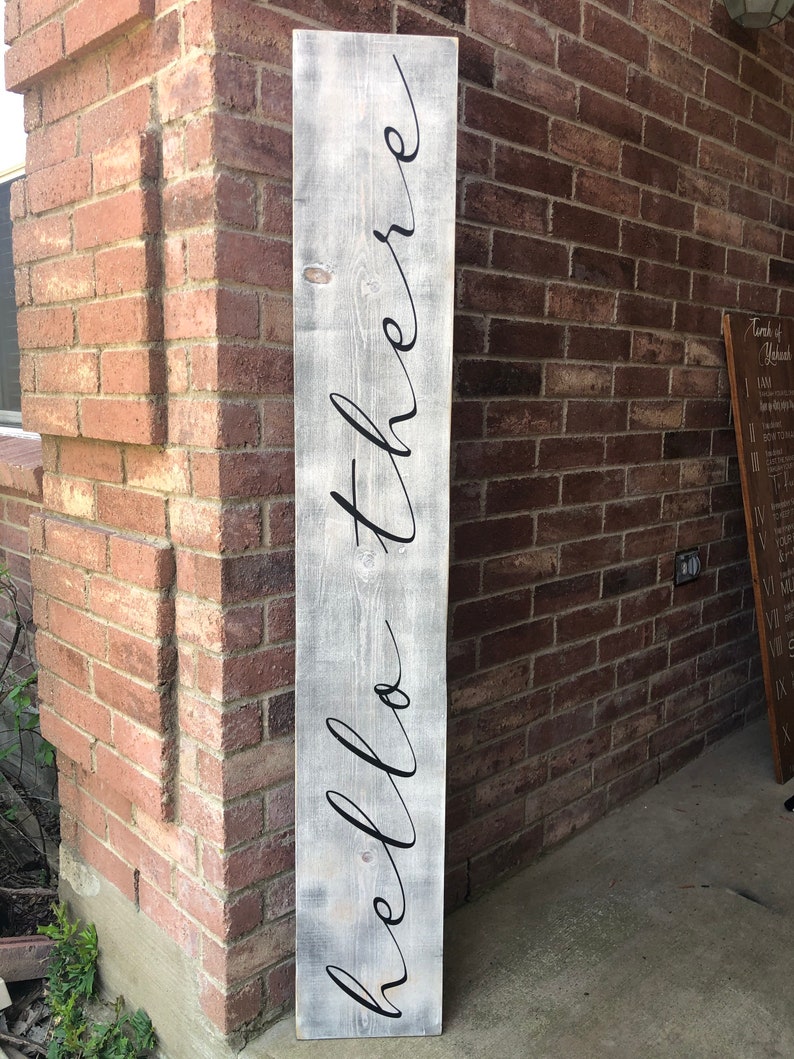 Hello There Welcome Sign for Front Porch, Door Sign, Outdoor Porch ...