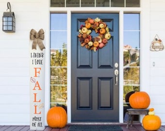 Fall Porch Sign, Fall Welcome Porch Sign, Fall Sign, Porch Sign, Fall Decor, I Love Fall Sign for Front Door of Home, Front Door Sign, Gift