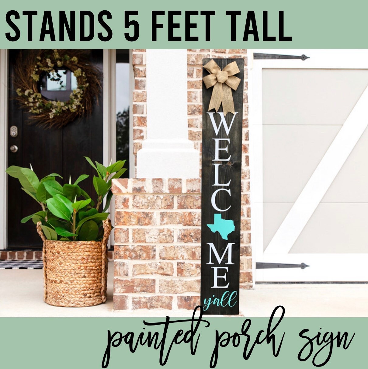 Welcome Wood Texas Porch Sign, Welcome Porch Sign, Welcome Sign for front door, Porch Sign, Outdoor Decor, Porch Decor, Housewarming Gift
