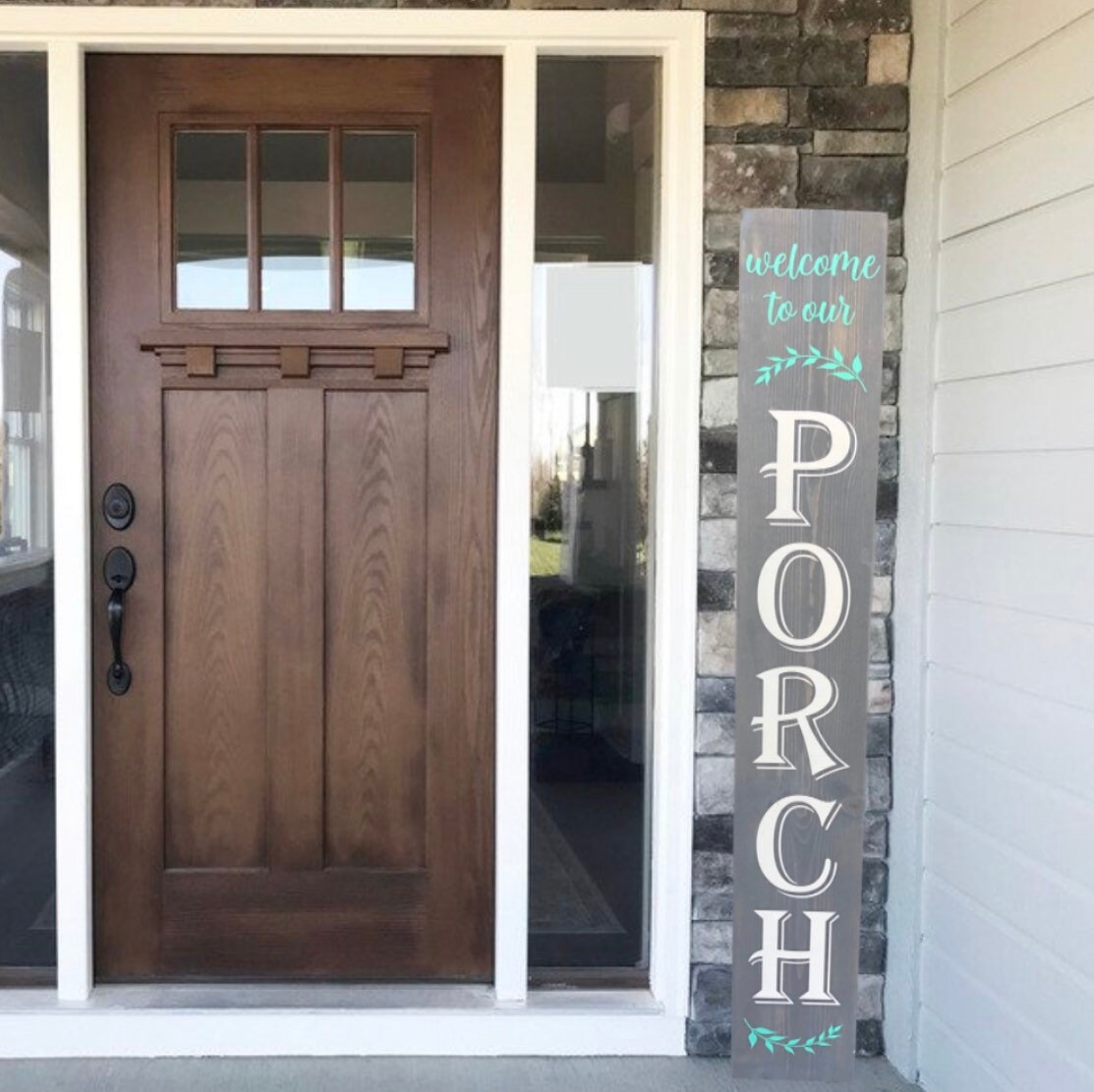Welcome Sign, Welcome Sign for Front Porch, Porch Sign, Wooden Sign Front Door Decor, Outdoor Decor, Porch Decor, Housewarming Gift, Wedding